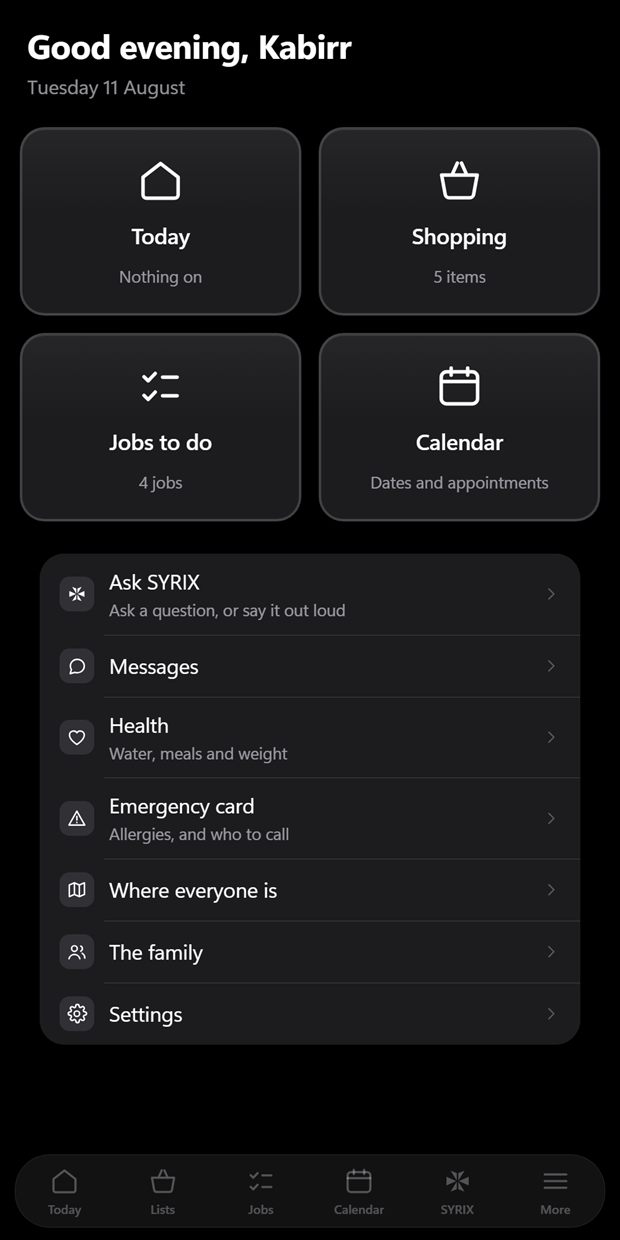 Kohli — Simple Mode, four large buttons